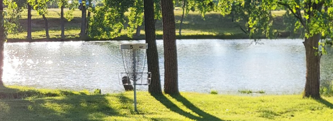 Play disc golf at Lan-Oak Park